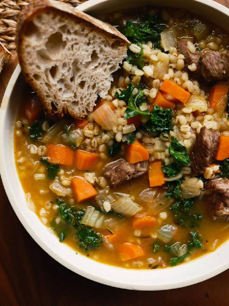Lamb Bourguignon on a plate