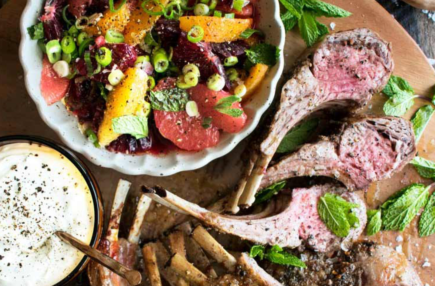 Spiced Rack of Lamb with Citrus Salad