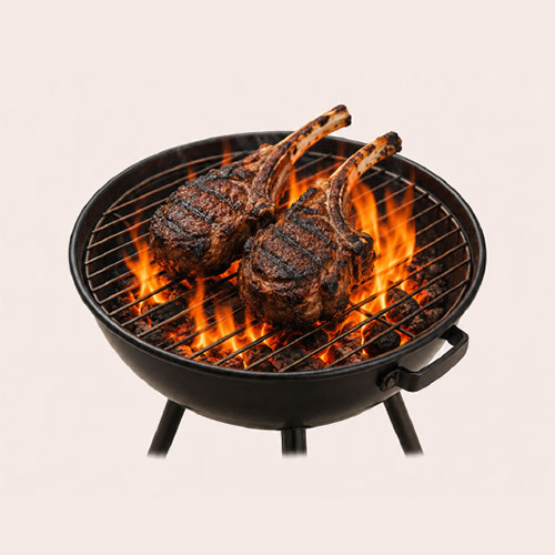 Lamb Chops Over Flame