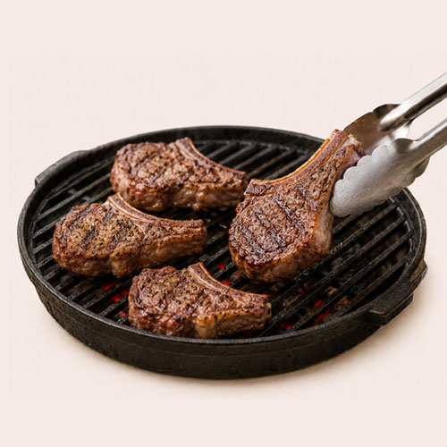 Flipping Lamb Chops