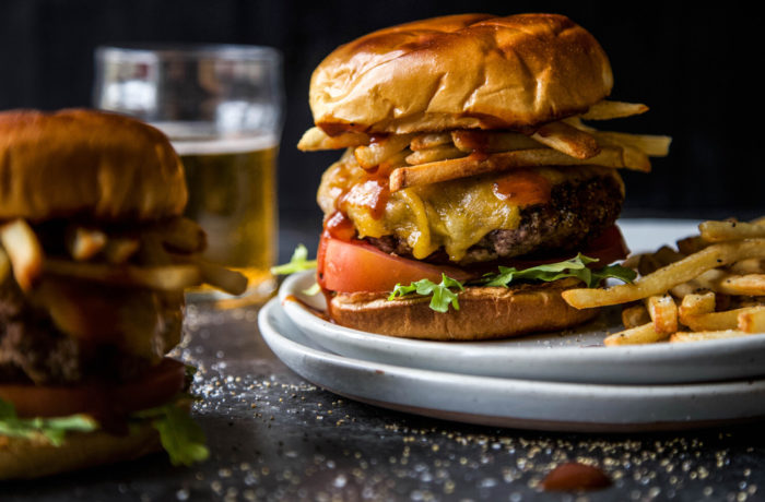 lamb burger and frites