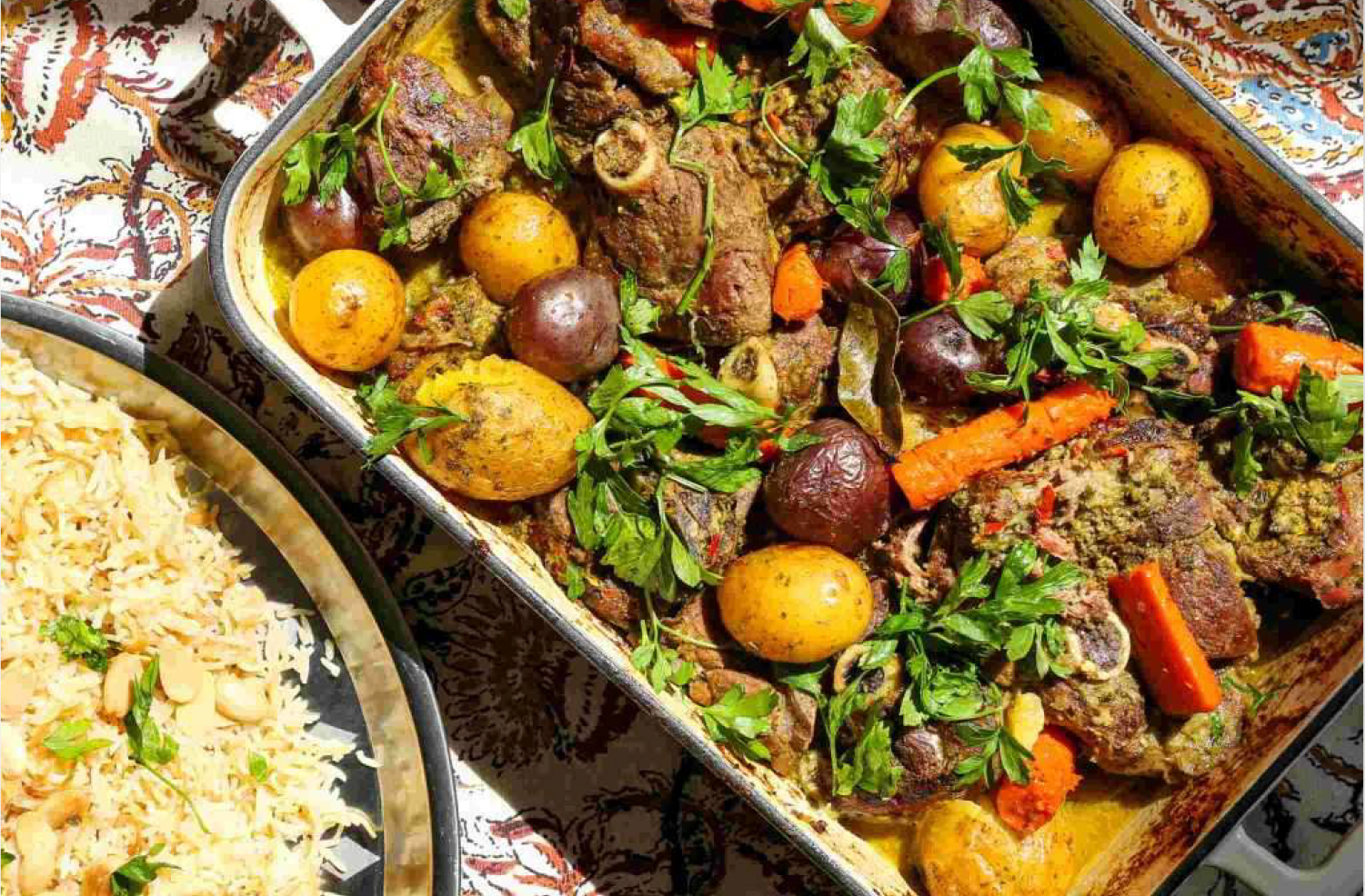 Sheet-Pan Leg of Lamb Dinner