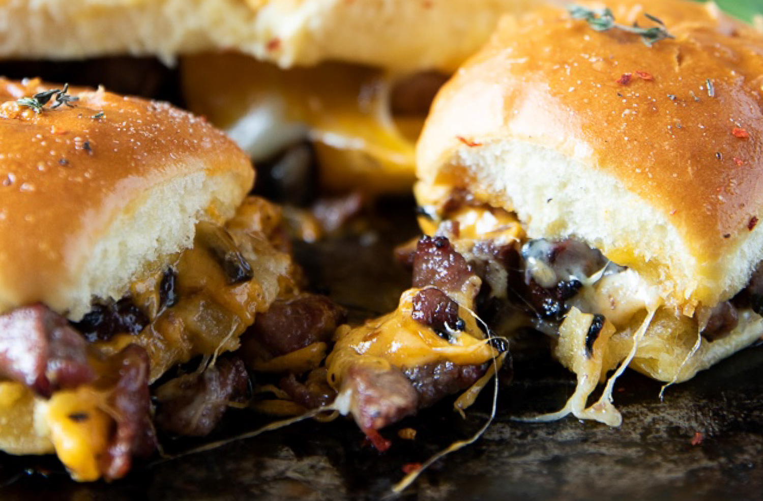 Philly Cheesesteak Lamb Sliders
