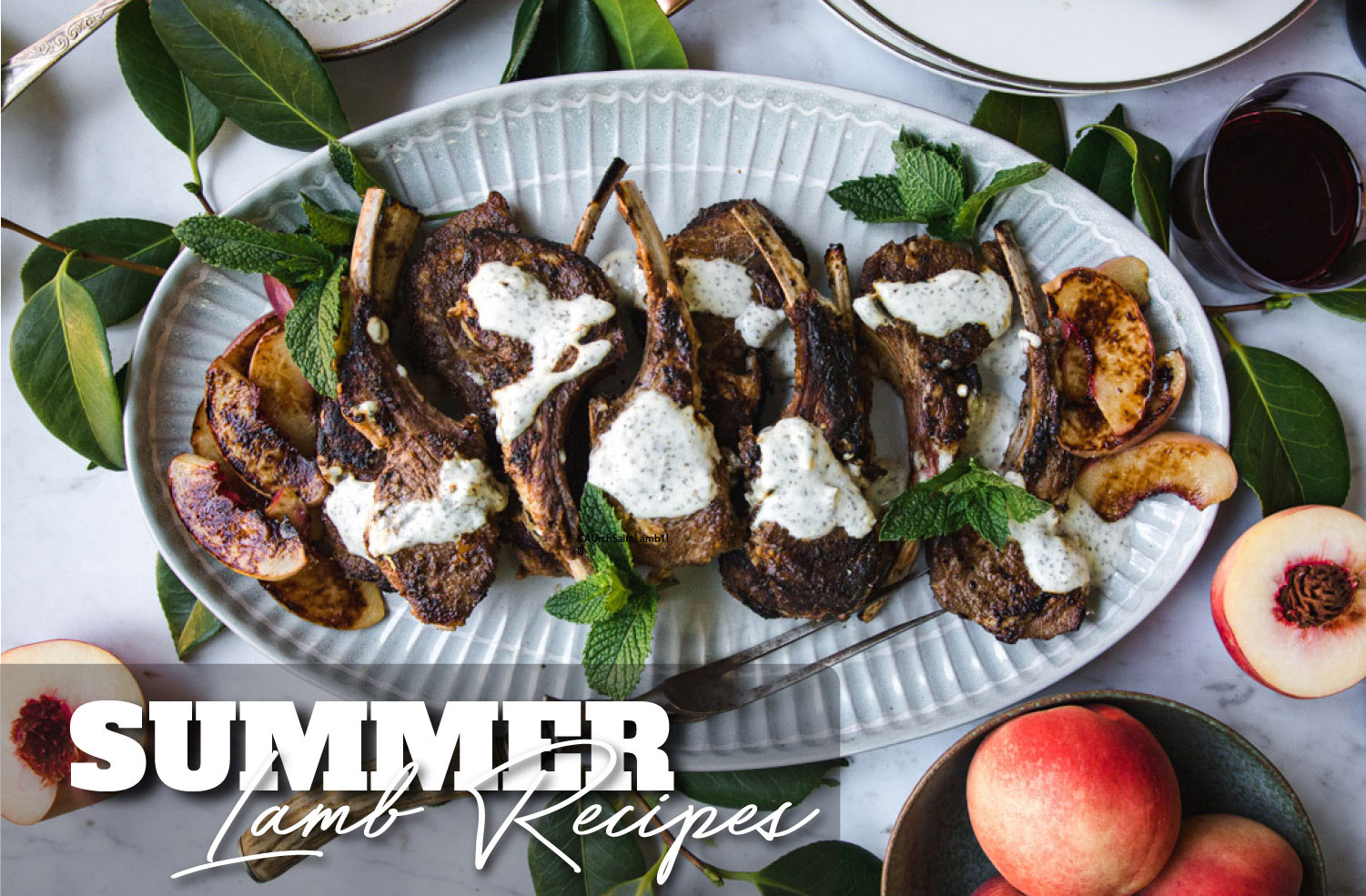 summer recipes lamb chops with peaches